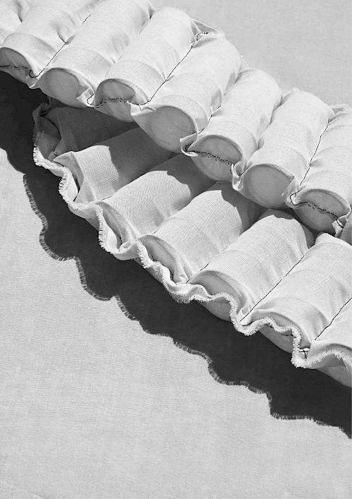 Black and white image of pocket springs