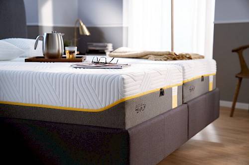 Tempur bed combination in a bedroom setting