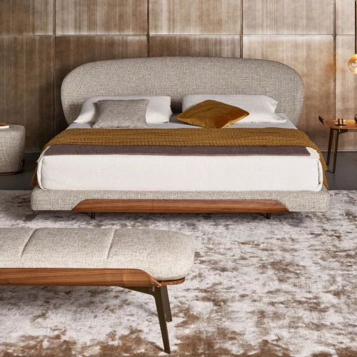 Styled image of the 'Olos' bed by Bonaldo